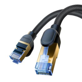 Baseus greitojo interneto kabelis RJ45 cat.7 10Gbps 25 m pintas juodas