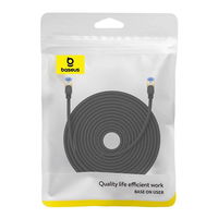 Baseus greitojo interneto kabelis RJ45 cat.7 10Gbps 25 m pintas juodas