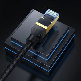 interneto kabelis RJ45 cat.7 10Gb/s 8 m pintas juodas