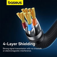 Baseus greitojo interneto kabelis RJ45 cat.7 10Gbps 5 m pintas juodas
