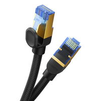 Baseus greitojo interneto kabelis RJ45 cat.7 10Gbps 5 m pintas juodas