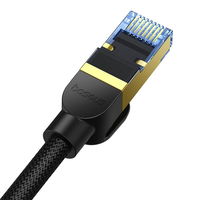Baseus greitojo interneto kabelis RJ45 cat.7 10Gbps 5 m pintas juodas