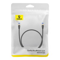 Baseus greitojo interneto kabelis RJ45 cat.7 10Gbps 0,5 m pintas juodas