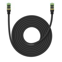 Baseus greitas RJ45 kat. tinklo kabelis. 8 40Gbps 8 m pintas juodas