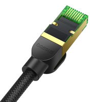 Baseus greitas RJ45 kat. tinklo kabelis. 8 40Gbps 8 m pintas juodas