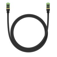 Baseus greitas RJ45 kat. tinklo kabelis. 8 40Gbps 1 m pintas juodas