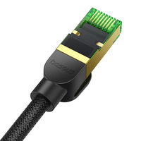 Baseus greitas RJ45 kat. tinklo kabelis. 8 40Gbps 1 m pintas juodas