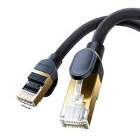 Baseus didelės spartos Cat 8 40 Gb/s Ethernet kabelis 8 m - juodas