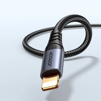 stereofoninis garso kabelis AUX 3,5 mm mini lizdas - Lightning , skirtas iPhone iPad , 1,2 m, juodas (SY-A06)