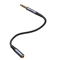 stereofoninis garso kabelis AUX 3,5 mm mini lizdas (vyriškas) - mini lizdas (moteriškas) 1,2 m juodas (SY-A09)
