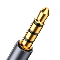 stereofoninis garso kabelis AUX 3,5 mm mini lizdas (vyriškas) - mini lizdas (moteriškas) 1,2 m juodas (SY-A09)