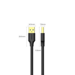 kabelis USB A USB3.0 5Gb/s 0,5 m juodas (US128)