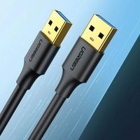 kabelis USB A USB3.0 5Gb/s 0,5 m juodas (US128)