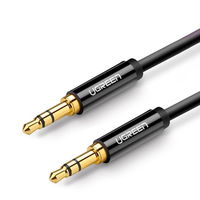 garso kabelis AUX tiesus minijack 3,5 mm 1 m juodas (AV112)