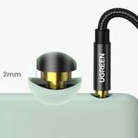 garso kabelis AUX tiesus minijack 3,5 mm 1 m juodas (AV112)