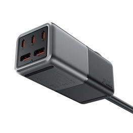 stalinis įkroviklis 3x USB A - juodos ir pilkos spalvos Acefast Z2 GaN 75W PD