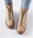Smėlio spalvos šilti batai iš ekologiškos zomšos Pompei