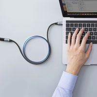 ilgintuvas USB C 3.1 vyriškas / moteriškas 10 Gb/s 1 m pilkos spalvos (US372)