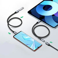 ilgintuvas USB C 3.1 vyriškas / moteriškas 10 Gb/s 1 m pilkos spalvos (US372)