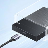 USB C / micro USB-B 3.0 kabelis US565 5Gb/s 3A 1 m - pilkas