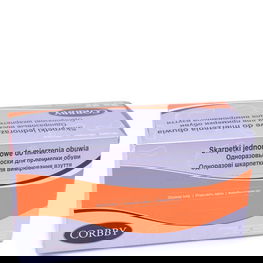 Vienkartinės batų matavimo kojinės 120 vienetų Corbby