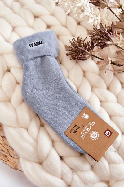Moteriškos šiltos kojinės Blue Warm