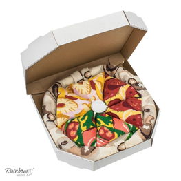 kojinės Pizza 4 poros Havajietiškos Pepperoni Itališkos