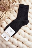Moteriškos kojinės su įspaudais Juodos spalvos