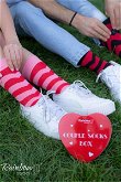 Kojinės COUPLE BOX 2 poros dėžutė Širdies vaivorykštės kojinės