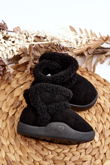 Vaikiški sniego batai su velcro juoda Unitia