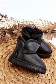 Vaikiški šilti sniego batai su kailiniu pamušalu juodos spalvos Benigna