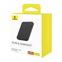 Baseus mini maitinimo bankas 5000 mAh 20W + USB-C kabelis (20V/3A) - juodas