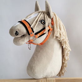 Reguliuojamas antkaklis Hobby Horse A3 - oranžinis su juodu kailiu (NDN2063)