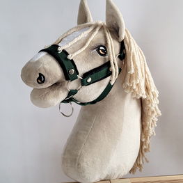 Reguliuojamas antkaklis Hobby Horse A3 - chaki spalvos su juodu kailiu (NDN2066)