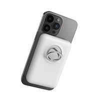 Belaidis maitinimo bankas 10000mAh JR-W050 20W MagSafe su žiedu ir stovu - baltas