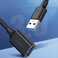 kabelio ilgintuvas USB 3.0 (moteriškas) - USB 3.0 (vyriškas) 3 m juodas (US129 30127)