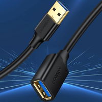 kabelio ilgintuvas USB 3.0 (moteriškas) - USB 3.0 (vyriškas) 3 m juodas (US129 30127)