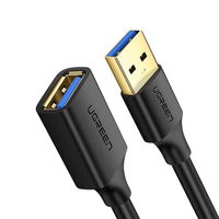 kabelio ilgintuvas USB 3.0 (moteriškas) - USB 3.0 (vyriškas) 3 m juodas (US129 30127)