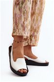 Moteriški odiniai sandalai ant storo vienintelio Zazoo 2893 White