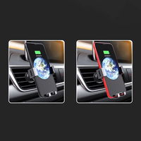 Gravitacinis automobilio išmaniojo telefono laikiklis, juodos spalvos, tvirtinamas prie oro ventiliacijos grotelių