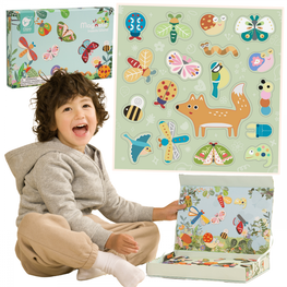 Magnetinė dėlionė Animals Jigsaw Board Atminties dėlionė 66 el.