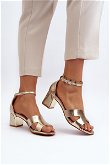 Moteriški sandalai su blokiniu kulnu Gold Irivana