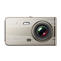 DVR979G Full HD G jutiklio LCD automobilinis vaizdo registratorius su atbulinės eigos kamera - smėlio spalvos