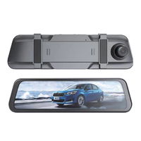 DVR911 automobilinis vaizdo registratorius veidrodėlyje Full HD G-sensor su atbulinės eigos kamera - pilkas