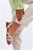 Patogūs odiniai sandalai rudos spalvos