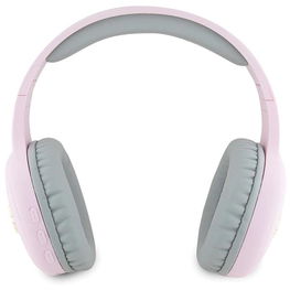 Bluetooth ausinės - rožinės spalvos Hello Kitty metalinis logotipas