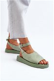 Patogūs moteriški platforminiai sandalai Green Rubie