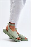 Patogūs moteriški platforminiai sandalai Green Rubie
