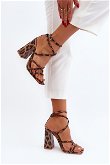 Stilingi aukštakulniai sandalai Brown Josette