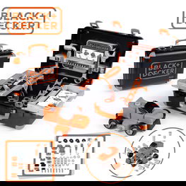 Black &amp; Decker įrankių dėklas + automobilis dalimis